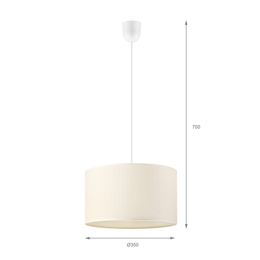 Lampadario a sospensione con cavo SIRJA PLISADO 1xE27/15W/230V Ø 35 cm colore crema