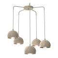 Lampadario a sospensione con cavo SOOL 5xE27/15W/230V beige