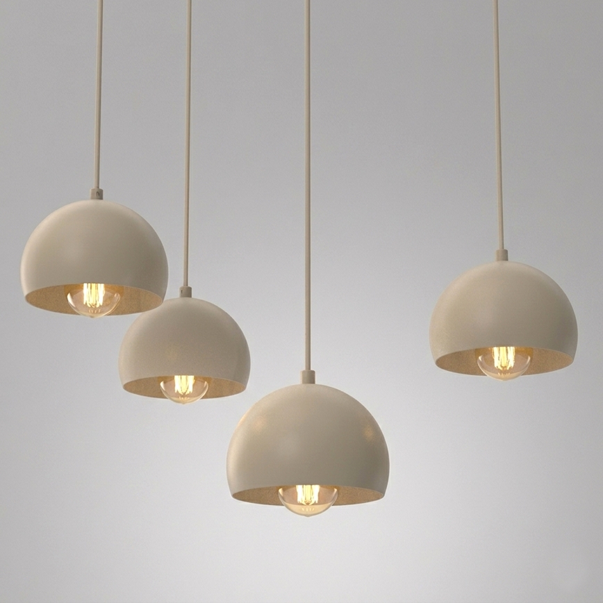 Lampadario a sospensione con cavo SOOL 5xE27/15W/230V beige