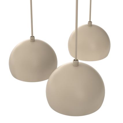 Lampadario a sospensione con cavo SOOL 5xE27/15W/230V beige