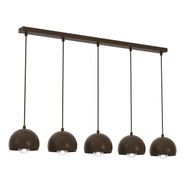Lampadario a sospensione con cavo SOOL 5xE27/15W/230V nero