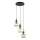 Lampadario a sospensione con cavo SOPHIA 3xE14/10W/230V nero/verde/beige fumé