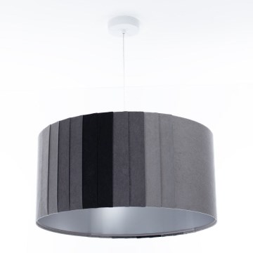 Lampadario a sospensione con cavo STRIPES 1xE27/60W/230V Ø 60 cm grigio