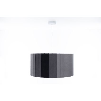 Lampadario a sospensione con cavo STRIPES 1xE27/60W/230V Ø 60 cm grigio