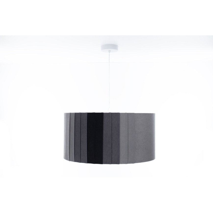 Lampadario a sospensione con cavo STRIPES 1xE27/60W/230V Ø 60 cm grigio