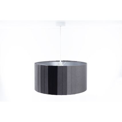 Lampadario a sospensione con cavo STRIPES 1xE27/60W/230V Ø 60 cm grigio