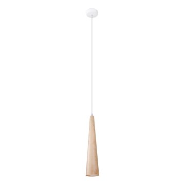 Lampadario a sospensione con cavo SULA 1x GU10/10W/230V Ø 8 cm beige