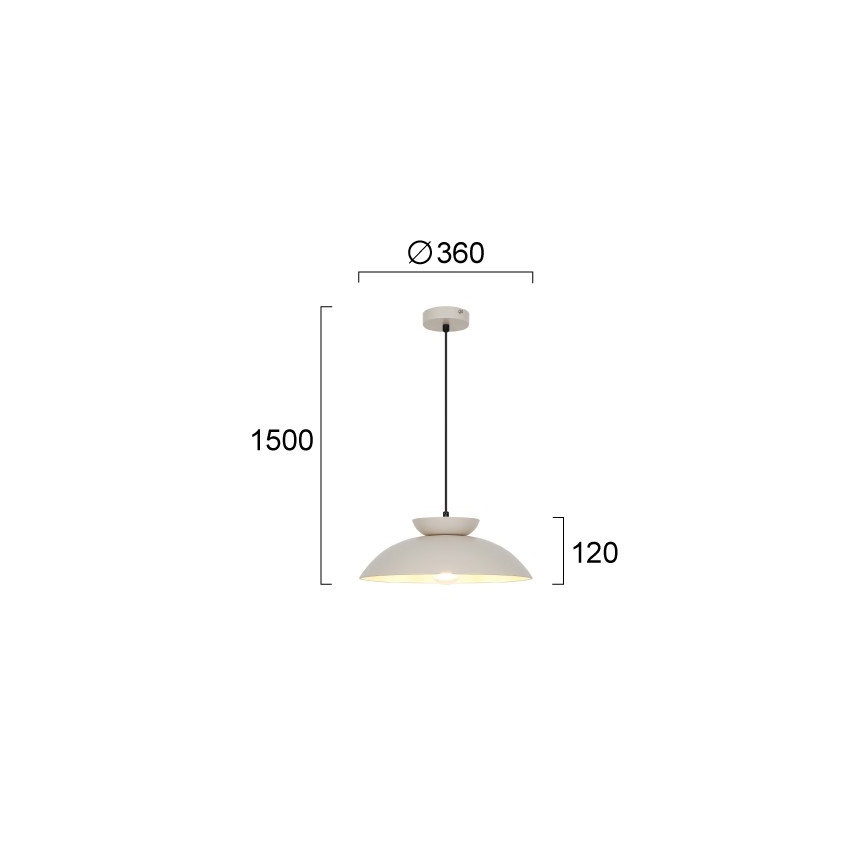 Lampadario a sospensione con cavo SUPERB 1xE27/40W/230V beige