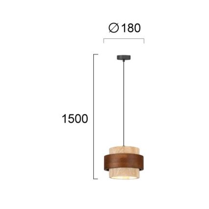 Lampadario a sospensione con cavo SUSAN 1xGX53/15W/230V marrone/beige