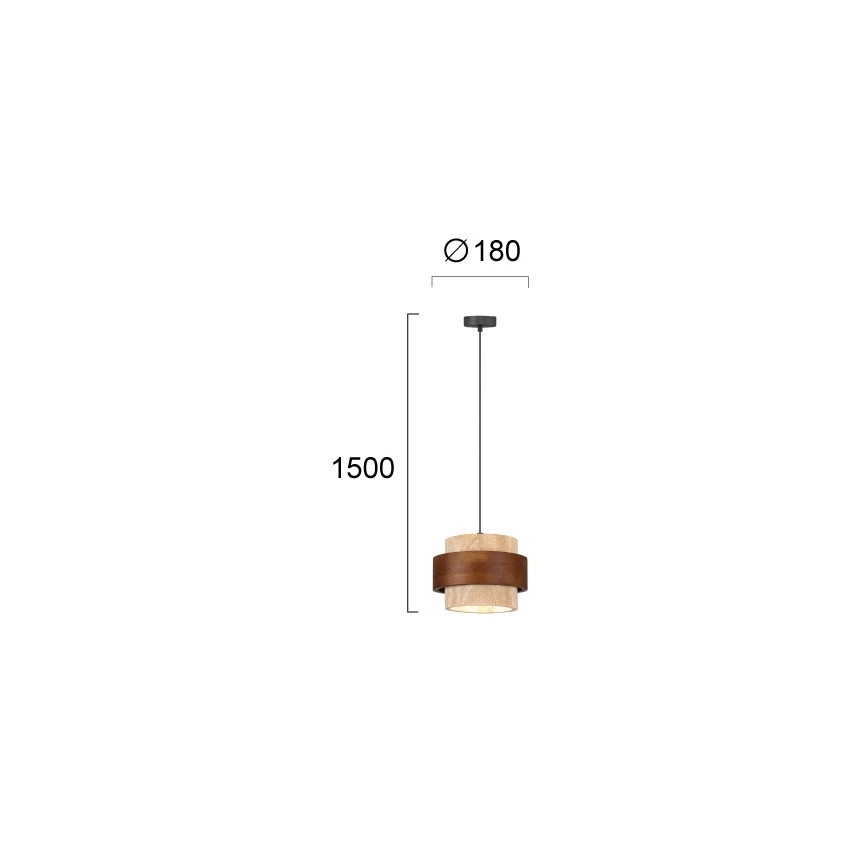 Lampadario a sospensione con cavo SUSAN 1xGX53/15W/230V marrone/beige