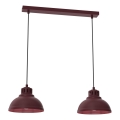 Lampadario a sospensione con cavo SVEN 2xE27/15W/230V bordeaux