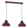 Lampadario a sospensione con cavo SVEN 2xE27/15W/230V bordeaux