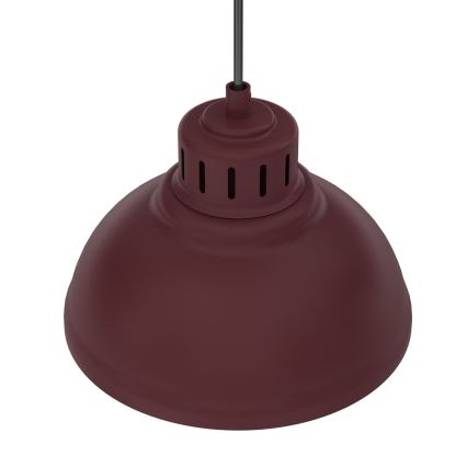 Lampadario a sospensione con cavo SVEN 3xE27/15W/230V bordeaux