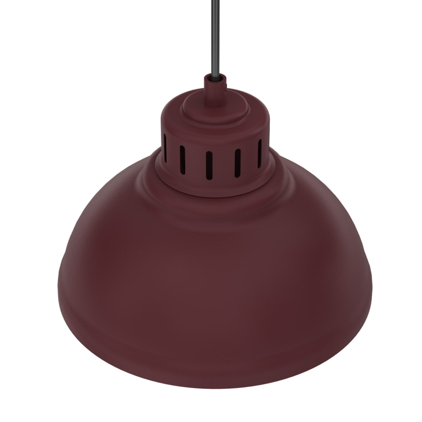 Lampadario a sospensione con cavo SVEN 3xE27/15W/230V bordeaux
