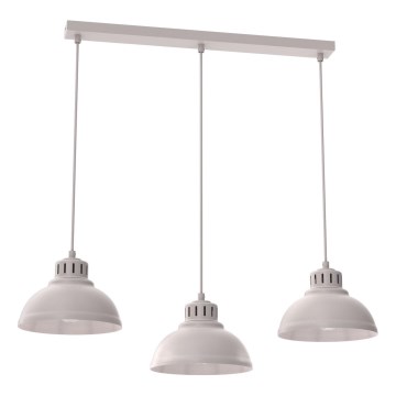 Lampadario a sospensione con cavo SVEN 3xE27/15W/230V crema