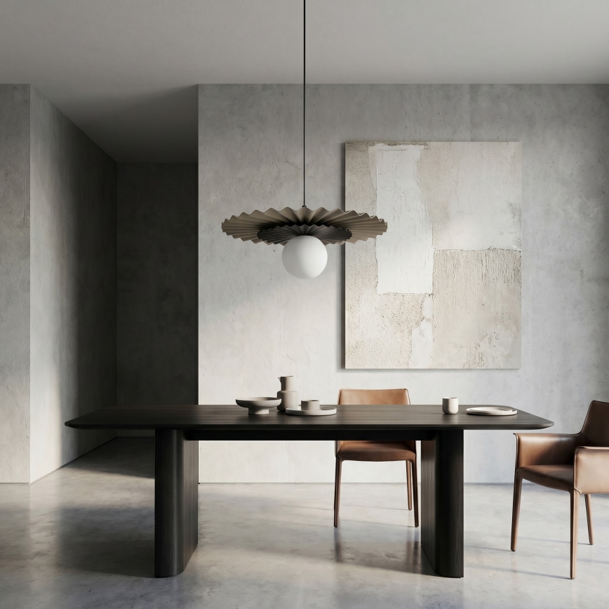 Lampadario a sospensione con cavo UMBRA 1xG9/8W/230V nero/beige