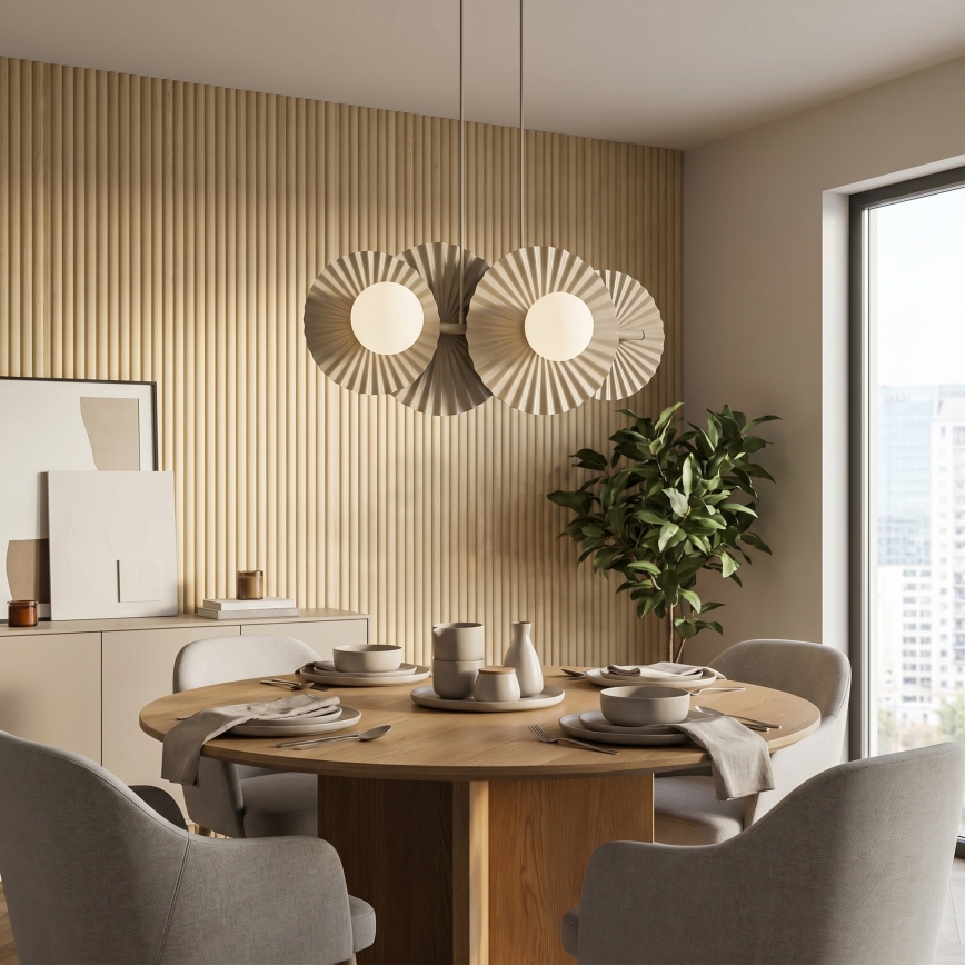Lampadario a sospensione con cavo UMBRA 4xG9/8W/230V beige