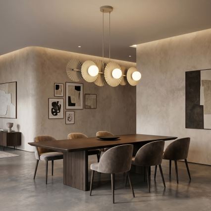 Lampadario a sospensione con cavo UMBRA 6xG9/8W/230V beige