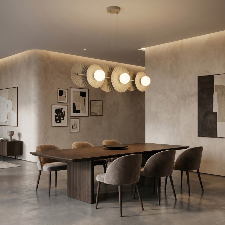Lampadario a sospensione con cavo UMBRA 6xG9/8W/230V beige