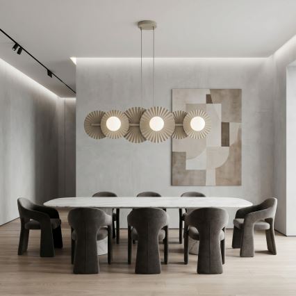 Lampadario a sospensione con cavo UMBRA 6xG9/8W/230V beige
