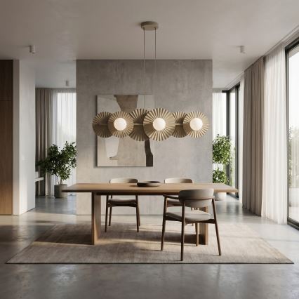 Lampadario a sospensione con cavo UMBRA 6xG9/8W/230V beige