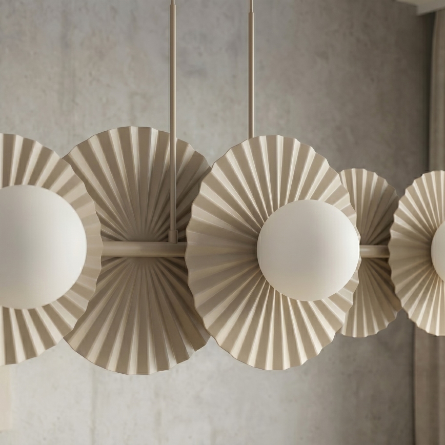 Lampadario a sospensione con cavo UMBRA 6xG9/8W/230V beige
