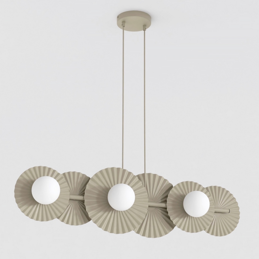 Lampadario a sospensione con cavo UMBRA 6xG9/8W/230V beige