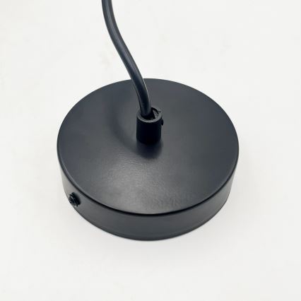 Lampadario a sospensione con cavo VELLO 1xE27/15W/230V nero/beige fumé/nero