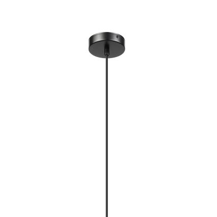 Lampadario a sospensione con cavo VELLO 1xE27/15W/230V nero/beige fumé/nero