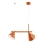 Lampadario a sospensione con cavo ZELTA 2xE27/15W/230V arancione