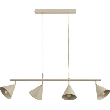 Lampadario a sospensione con cavo ZELTA 4xE27/15W/230V beige