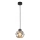 Lampadario a sospensione con cavo ZULIA 1xE27/15W/230V nero/fumé