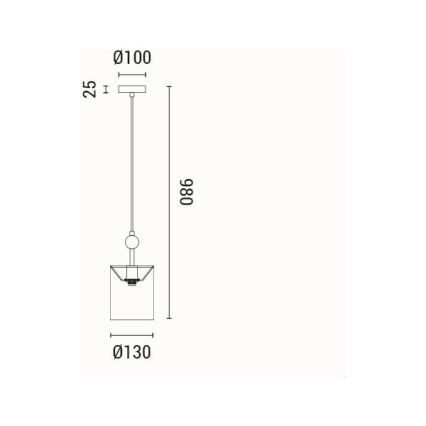 Lampadario a sospensione con filo 1xE14/15W/230V