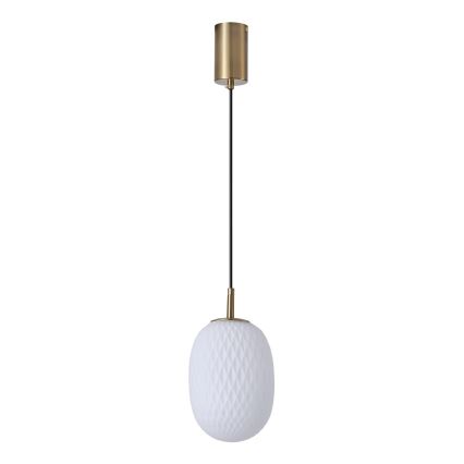 Lampadario a sospensione con filo 1xE14/25W/230V bianco diametro 15 cm