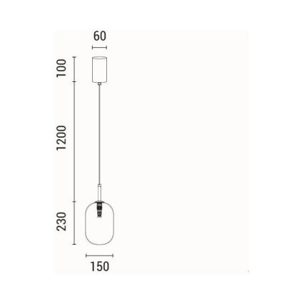 Lampadario a sospensione con filo 1xE14/25W/230V bianco diametro 15 cm