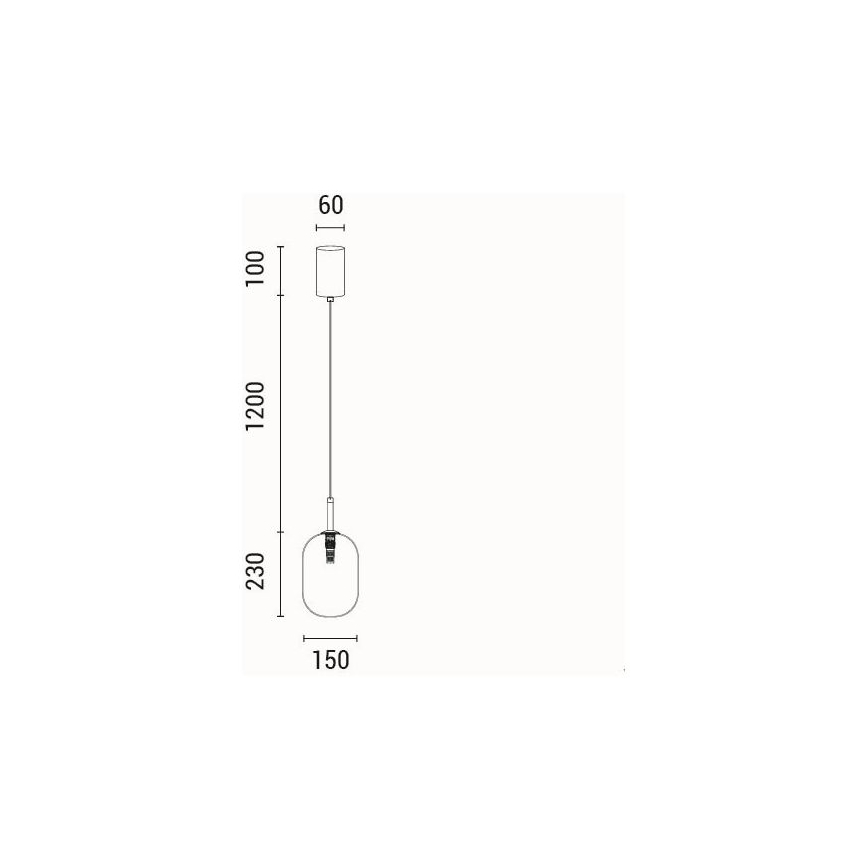 Lampadario a sospensione con filo 1xE14/25W/230V bianco diametro 15 cm