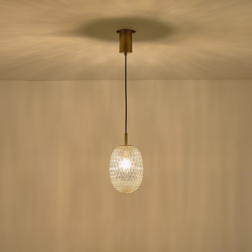 Lampadario a sospensione con filo 1xE14/25W/230V limpido diametro 15 cm