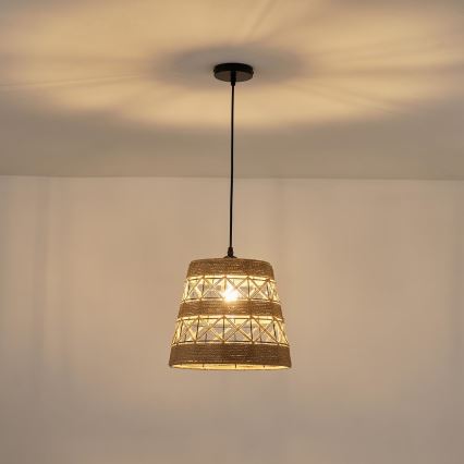 Lampadario a sospensione con filo 1xE27/15W/230V beige