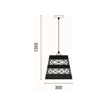 Lampadario a sospensione con filo 1xE27/15W/230V beige