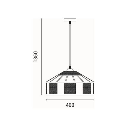 Lampadario a sospensione con filo 1xE27/15W/230V beige