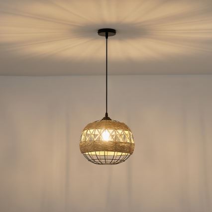 Lampadario a sospensione con filo 1xE27/15W/230V beige