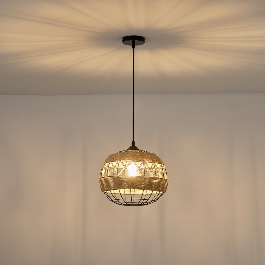Lampadario a sospensione con filo 1xE27/15W/230V beige