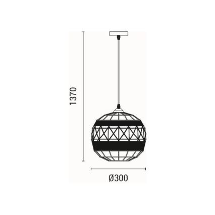Lampadario a sospensione con filo 1xE27/15W/230V beige
