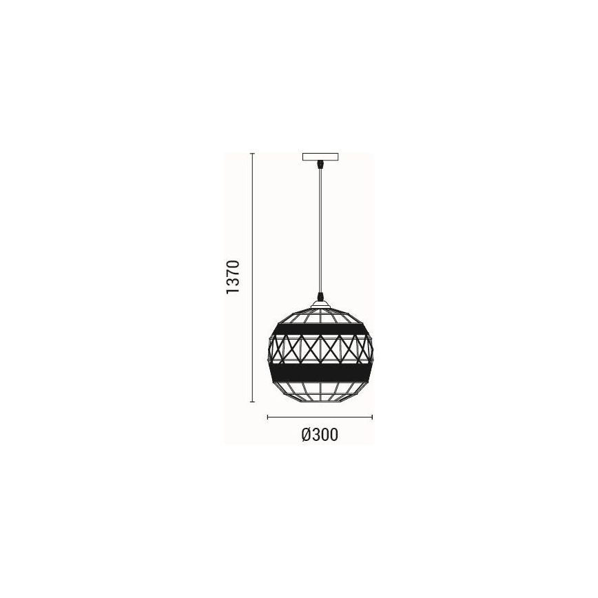 Lampadario a sospensione con filo 1xE27/15W/230V beige
