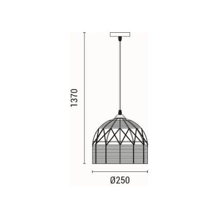 Lampadario a sospensione con filo 1xE27/15W/230V beige