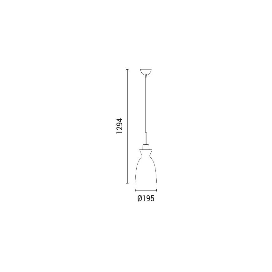 Lampadario a sospensione con filo 1xE27/15W/230V bianco diametro 19,5 cm