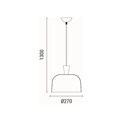 Lampadario a sospensione con filo 1xE27/15W/230V bianco diametro 27 cm