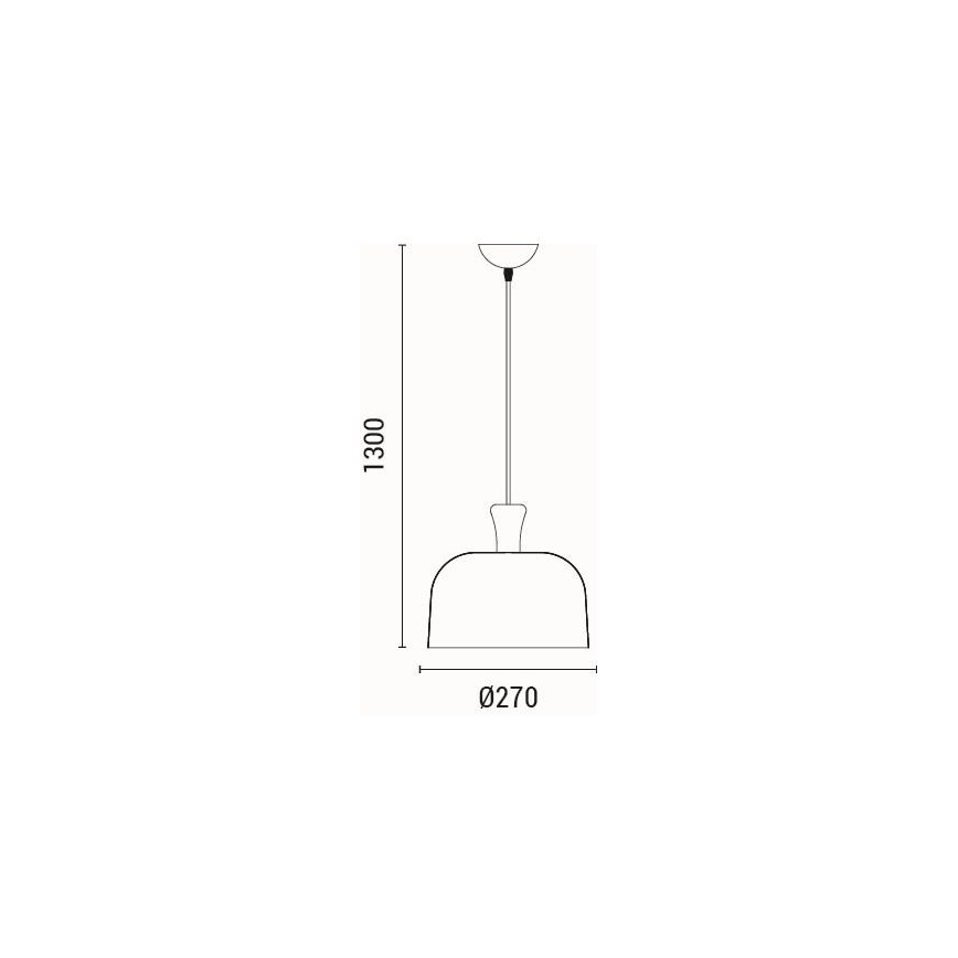 Lampadario a sospensione con filo 1xE27/15W/230V bianco diametro 27 cm