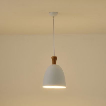 Lampadario a sospensione con filo 1xE27/15W/230V bianco