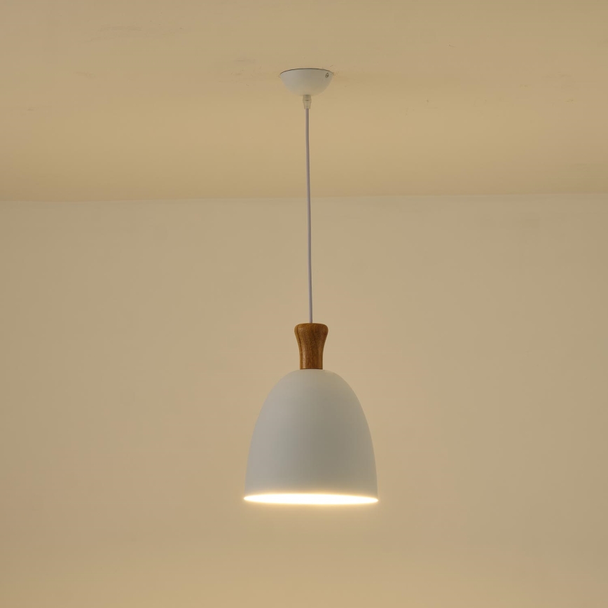 Lampadario a sospensione con filo 1xE27/15W/230V bianco